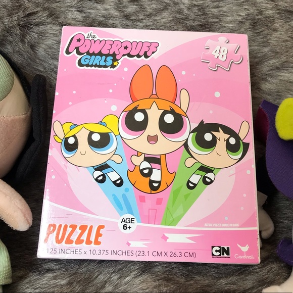 The PowerPuff Girls bundle Buttercup Mojojojo plush toys and mini puzzle - Picture 2 of 7